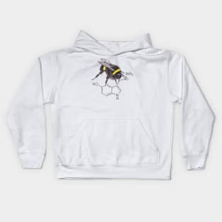 Bee Happy - Serotonin Hand Drawn Design Kids Hoodie